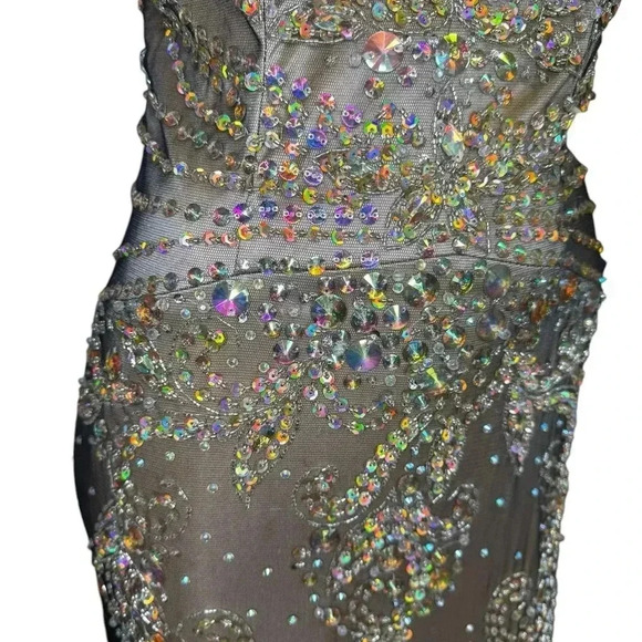 GLS Embellished Lace Mermaid Dresss With Beautiful Sequins and crystals. - Picture 6 of 16